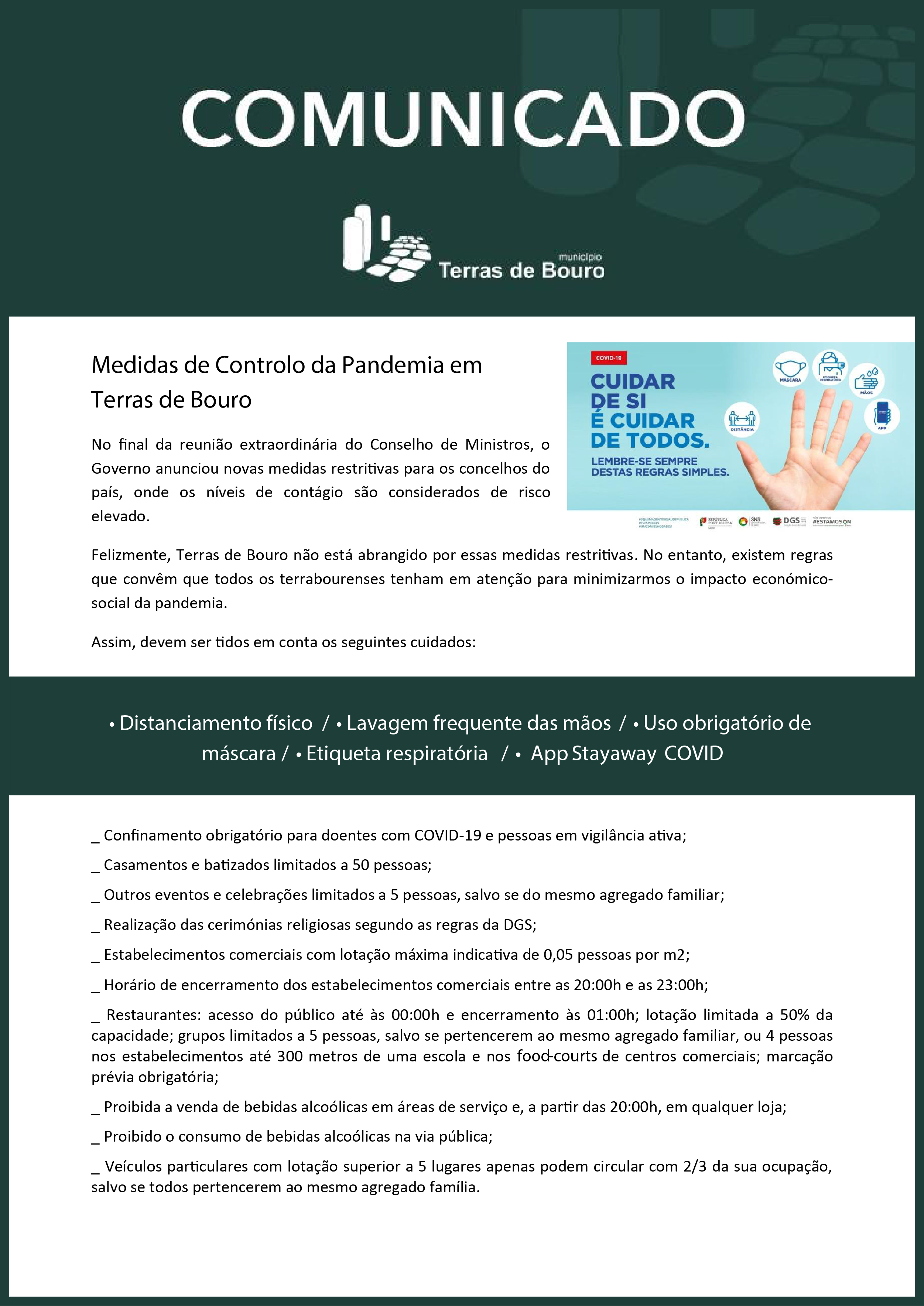 Medidas de Controlo da Pandemia em Terras de Bouro