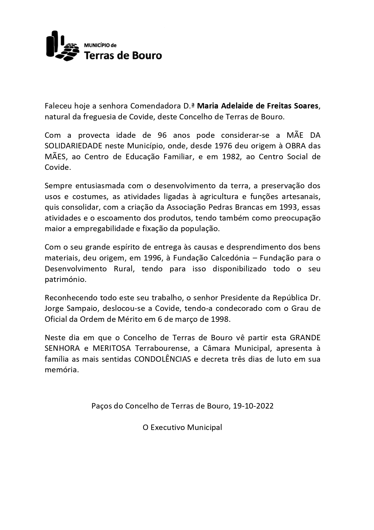 Falecimento da Dª. Adelaide page 0001